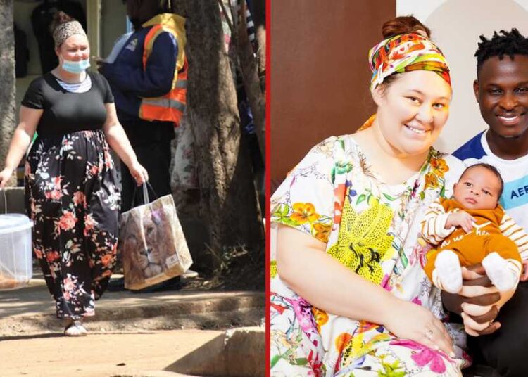 Mzungu hawker celebrates the arrival of a lovely child with her Kenyan husband.