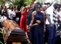 Nyaboke Moraa and Blak Aende Were Overcome with Emotion as The Body of Their Daughter, Marie, was Lowered Into The Grave.