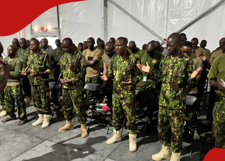 Kenyan Police Officers Stationed in Haiti Have Taken a Moment to Attend Church and Pray for Themselves
